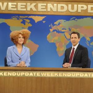 Still of Seth Meyers and Kristen Wiig in Saturday Night Live 1975