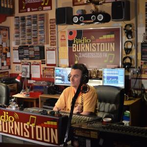 'BURNISTOUN RADIO' set from 'BURNISTOUN'S BIG NIGHT' (2015) PRODUCTION DESIGNER
