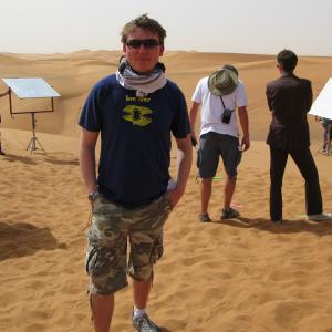 On set for Doctor Who Planet of the Dead in Dubai