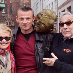 Kim Snderholm seing the sights in Copenhagen with Pat and Lloyd Kaufmanand Toxie  September 24 2014