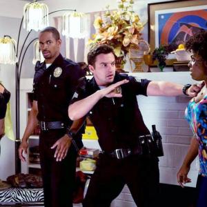 As JaQuandae opposite Damon Wayans Jr Jake Johnson and Briana Venskus in Lets Be Cops