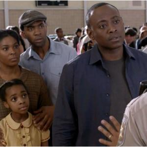 Jwaundace Candece with Omar Epps, Shawn Shepard and Nadej Bailey on ABC's 