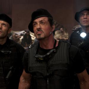 Still of Sylvester Stallone Jason Statham and Randy Couture in The Expendables 2010
