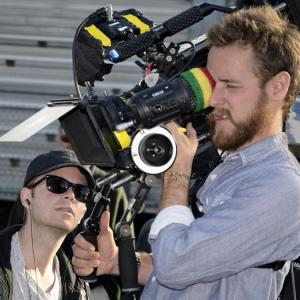 Mark Freiburger with cinematographer Rob Givens on the set of JIMMY