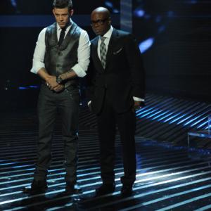 Still of L.A. Reid and Chris Rene in The X Factor (2011)