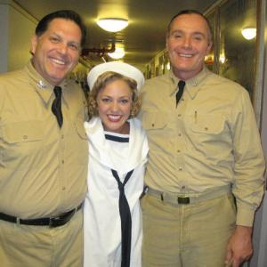 Skipp Sudduth Laura OsnesJohnson and Sean Cullen backstage at ROGERS AND HAMMERSTEINS SOUTH PACIFIC Lincoln Center Theater