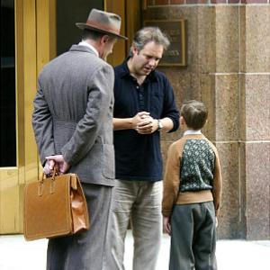 Sean Cullen Sam Mendes and Timothy McCartney On set of REVOLUTIONARY ROAD