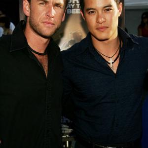 Actors Sam Robinson and Jourdan Lee Khoo attend a special screening of Miramax's 'The Great Raid' at The Intrepid Sea, Air & Space Museum August 10, 2005 in New York City