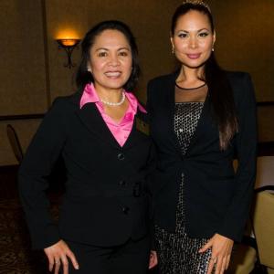 Radhaa Nilia and the President of The Filipino Chamber of Commerce Para Anderson