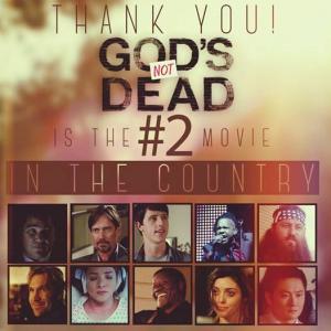God's Not Dead debuts at no. 2 at the boxoffice opening weekend.