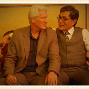 Denzil Smith and Richard Gere on the set of The Second Best Marigold Hotel 2015