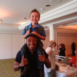 With J.R. Martinez at the All My Children Luncheon