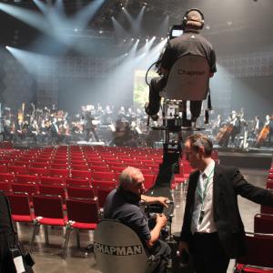 Video Games Live featuring the New Orleans Philharmonic Preparing to open doors Dolly Grip Daniel Rector Cam Op ? Producer Tom Case