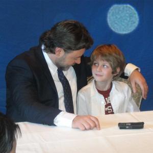 Russell Crowe  Ty Simpkins Foreign Press Association Press Conference Next Three Days NYC 2010