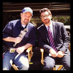 Al Madrigal and Randy Davison on the set of The Daily Show with Jon Stewart