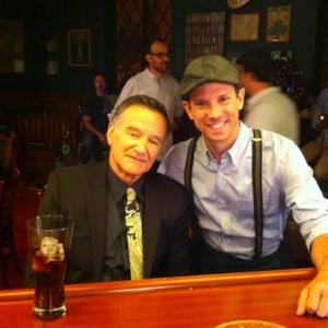 Brandon  Robin Williams on set of The Crazy Ones