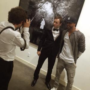 Historical Fiction Exhibition launch - Ricky whittle with photographer Tyler Shields