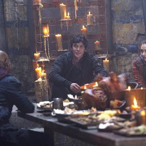 Still of Ricky Whittle Bob Morley and Lindsey Morgan in The 100 2014
