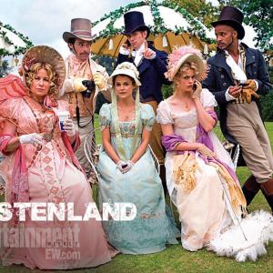 Austenland cast  Jennifer Coolidge James Callis Kerri Russell Jj Feild Georgia King and Ricky Whittle