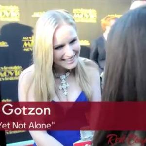 Red Carpet Report TV interviews Jenn Gotzon about her role in Oscarrevoked Alone Yet Not Alone at the 22nd Annual Movieguide Awards