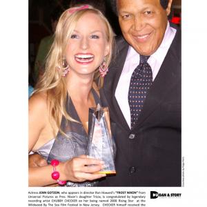 Jenn Gotzon named 2008 RISING STAR for film Chemistry at Wildwood By The Sea Film Festival is congratulated by CHUBBY CHECKER Festival director Russo described GOTZON as having the acting depth of Kate Winslet and the charisma of Reese Witherspoon