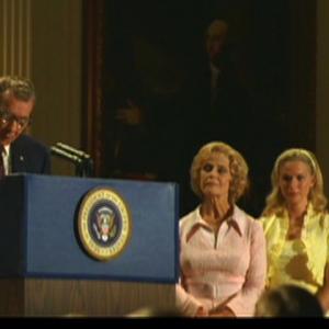 Ron Howard's 'Frost/Nixon' President Nixon (played by Frank Langella) giving farewell speech moments before departing from the White House after resigning.