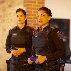 Still of Missy Peregrym and Rachael Ancheril in Rookie Blue (2010)
