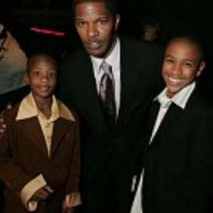 CJ Sanders Jamie Foxx and Tequan Richmond at the Ray Los Angeles premiere