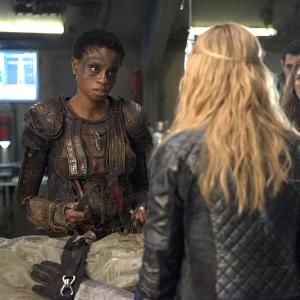 Still of Adina Porter Paige Turco and Eliza Taylor in The 100 2014