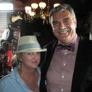 With director Dennie Gordon on the set of Royal Pains