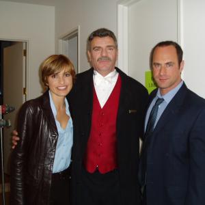 With Mariska Hargitay and Chris Meloni on the set of Law  OrderSVU