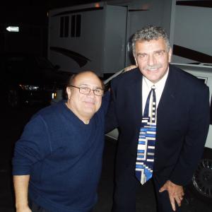 With Danny DeVito on the set of 