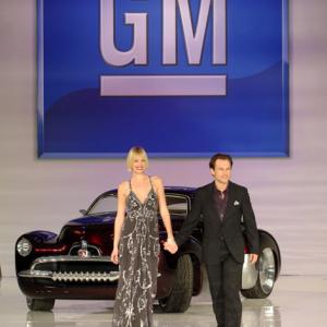 Ashley Scott and Christian Slater during 2007 GM Style  Show in Detroit Michigan United States