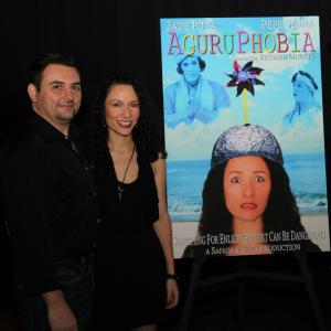 At the Los Angeles Premiere of my film Aguruphobia with the lead of the movie and producer Jade Puga