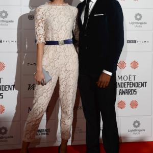 Chike Okonkwo and Gemma Chan at the British Independent Film Awards 2013