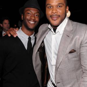 Aldis Hodge and Tyler Perry