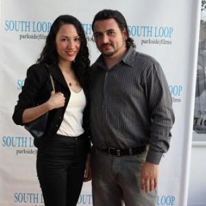 Jade Puga and Richard Montes at the Premiere of SouthLoop.
