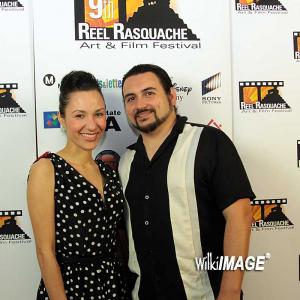 Jade Puga and Richard Montes at the Reel Rasquche Art and Film Festival Opening Night