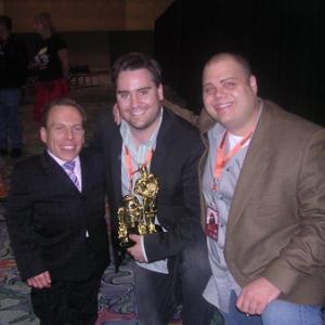 Warwick Davis Barry Curtis and Troy Metcalf at the Star Wars Fan Film Awards Ceremony 2005
