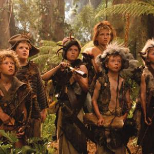 Left to right: GEORGE MACKAY, RIPERT SIMONIAN, THEODORE CHESTER, HARRY EDEN, and PATRICK GOOCH and LACHLAN GOOCH are the Lost Boys.