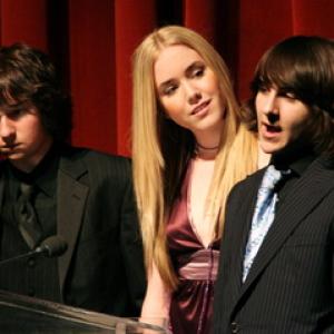 Sam Lerner Spencer Locke  Mitchel Musso presenting an award at the 34th Annual Annie Awards