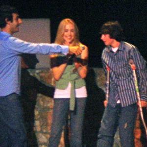 Gil Kenan Spencer Locke and me at the Los Angeles Film Festival I broke my foot and ankle the summer we went on the Monster House publicity tour It made going through airport security extra fun Every single time I was searched