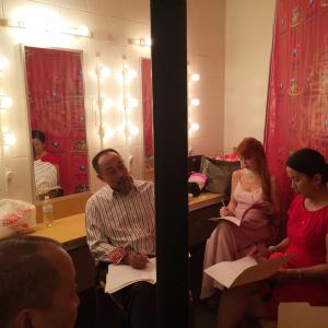 CCTV Judges backstage for National USA Competition for Chinese New Year Gala. Haiying Sun, Liping Lu, Kimberley Kates