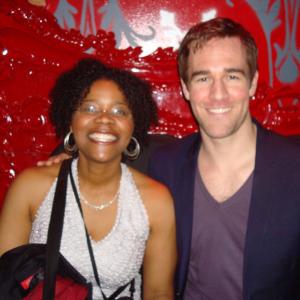 Stephanie Dawson with James Van Der Beek at the wrap party for Mercy (2010).