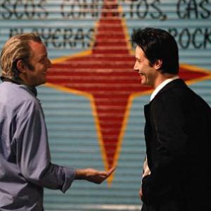 Keanu Reeves and Francis Lawrence in Constantine (2005)