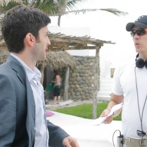 Wes Bentley and Pepe Bojorquez in Costa Esmeralda on the set of Hidden Moon.