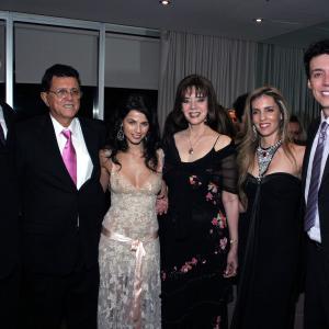Israeli actress Sendi Bar and Director Jose Bojorquez with his family at the SEA OF DREAMS' Mexico City premier gala.