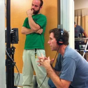 Director Jay Gormley  DP Jeff Adair on the set of Odds or Evens