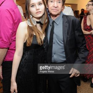 Kansas Bowling and Rodney Bingenheimer attend the TASCHEN Gallery opening reception for Mick Rock Shooting For Stardust  The Rise Of David Bowie  Co at TASCHEN Gallery on September 9 2015 in Los Angeles California