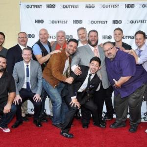James Martinez with the cast of Bearcity 2 the proposal at Outfest 2012